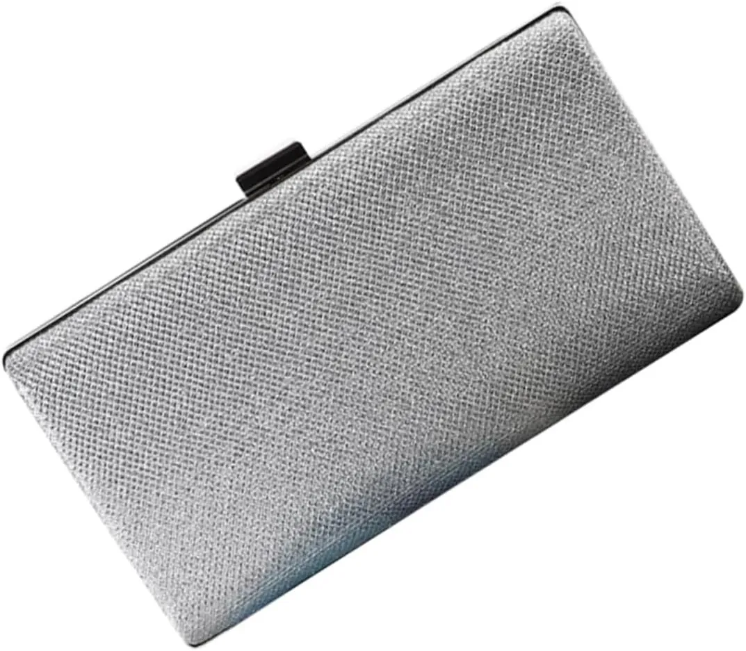 1pc Women Evening Bag Dazzling Large Capacity Party Bag Clutch Bag Satin Alloy Material Reusable for Wedding Party Prom Ball