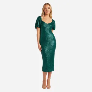 Adeline Sequin Dress (Emerald)