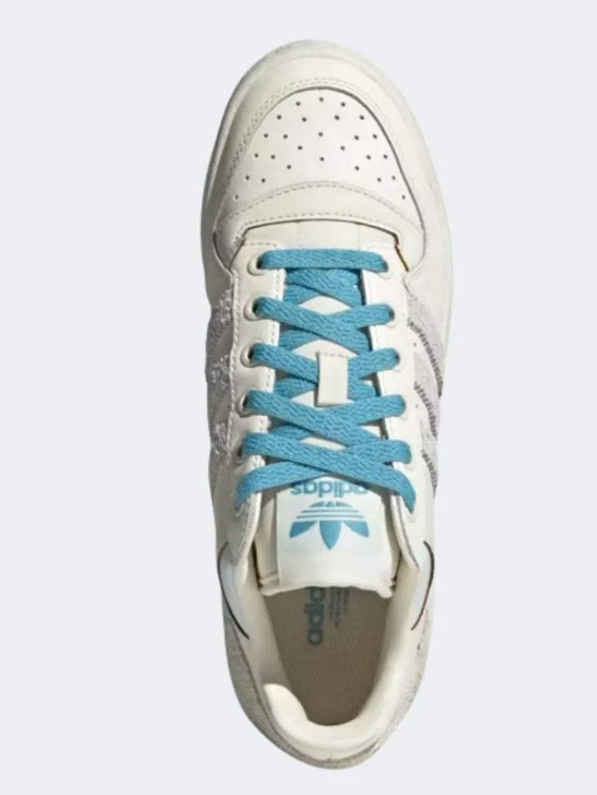 Adidas Forum Bold Stripes Women Original Shoes Cloud White/Blue