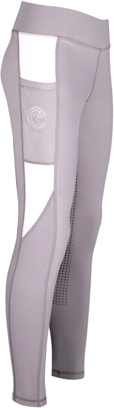 AK Comptec Pull on High Waisted Breathable Horse Riding Tights/Leggings/Breeches with Full seat Silicon Grip AKRS 6059