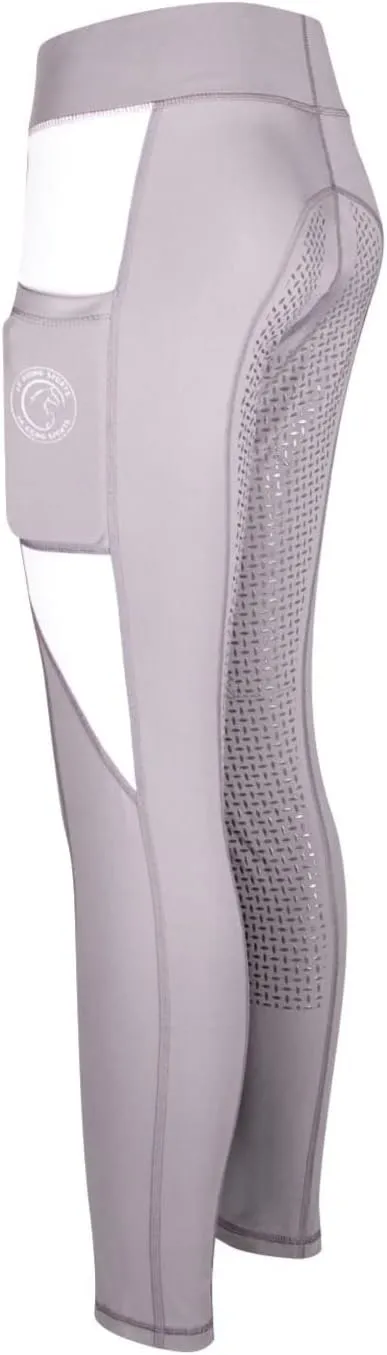 AK Comptec Pull on High Waisted Breathable Horse Riding Tights/Leggings/Breeches with Full seat Silicon Grip AKRS 6059