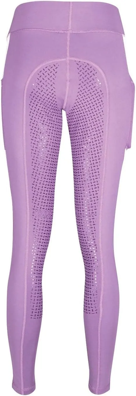 AK Comptec Pull on High Waisted Breathable Horse Riding Tights/Leggings/Breeches with Full seat Silicon Grip AKRS 6059