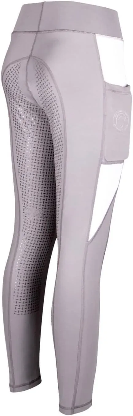 AK Comptec Pull on High Waisted Breathable Horse Riding Tights/Leggings/Breeches with Full seat Silicon Grip AKRS 6059