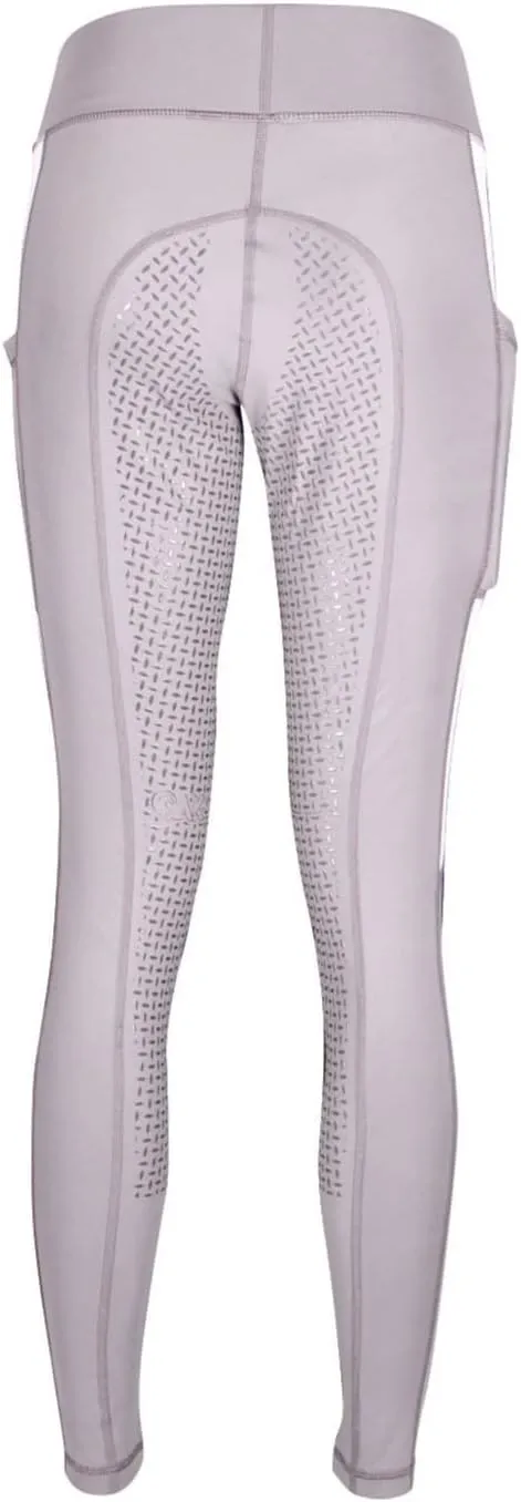 AK Comptec Pull on High Waisted Breathable Horse Riding Tights/Leggings/Breeches with Full seat Silicon Grip AKRS 6059
