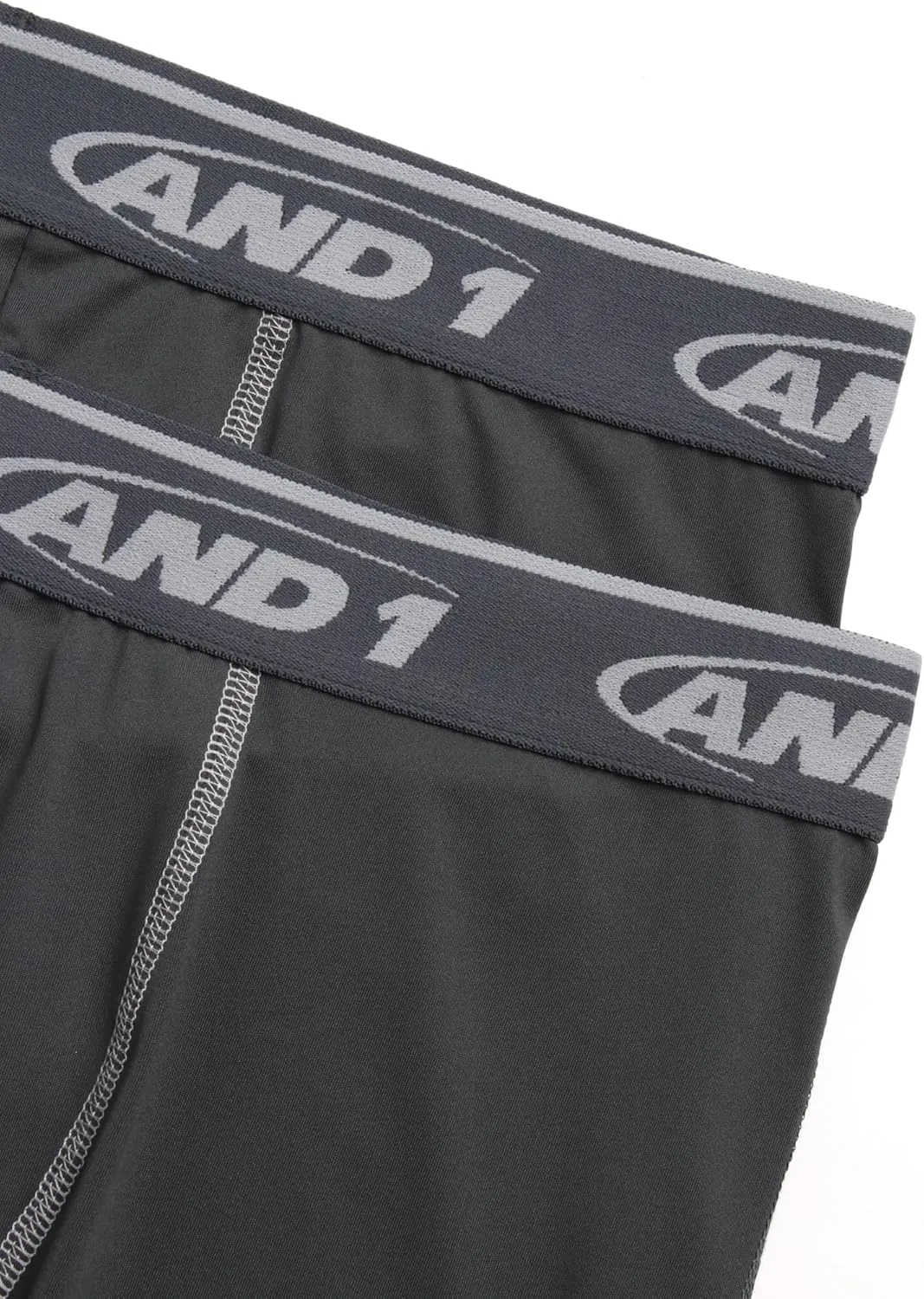 AND1 Men's Compression Leggings - 2 Pack Lightweight Moisture-Wicking Active Sports Compression Pants for Men (Sizes: S-XL)