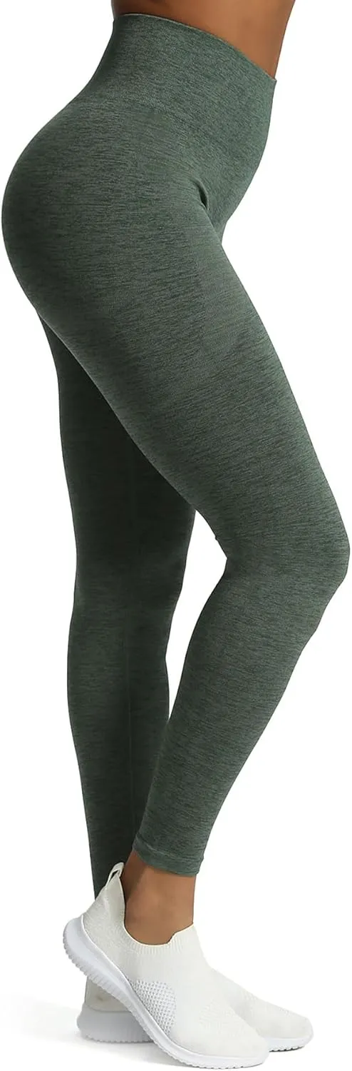 Aoxjox Scrunch Seamless Leggings for Women High Waisted Tummy Control 2.0 Smile Contour Workout Yoga Pants 24"