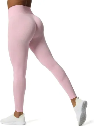 Aoxjox Scrunch Seamless Leggings for Women High Waisted Tummy Control 2.0 Smile Contour Workout Yoga Pants 24"