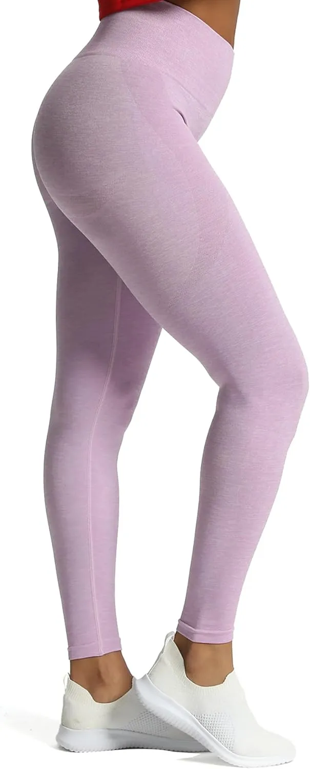 Aoxjox Scrunch Seamless Leggings for Women High Waisted Tummy Control 2.0 Smile Contour Workout Yoga Pants 24"