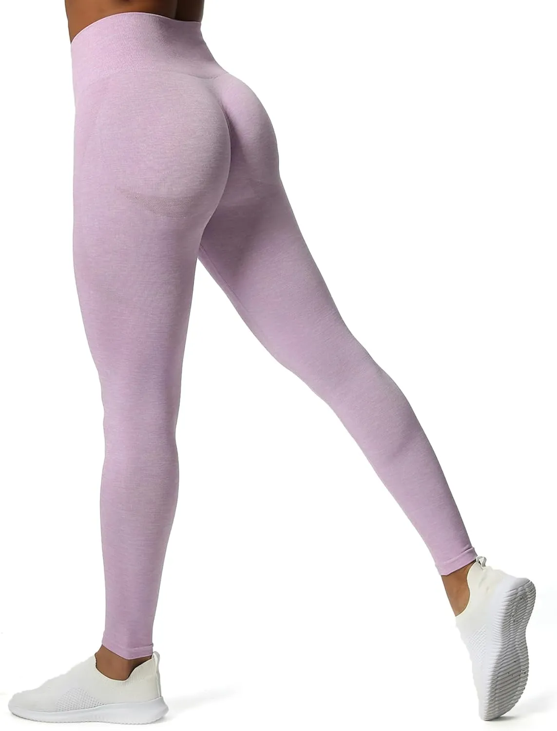 Aoxjox Scrunch Seamless Leggings for Women High Waisted Tummy Control 2.0 Smile Contour Workout Yoga Pants 24"