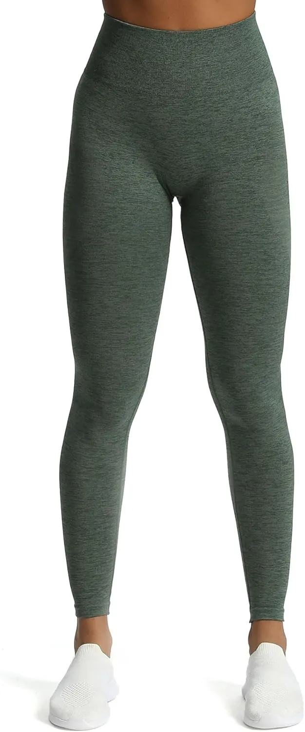 Aoxjox Scrunch Seamless Leggings for Women High Waisted Tummy Control 2.0 Smile Contour Workout Yoga Pants 24"