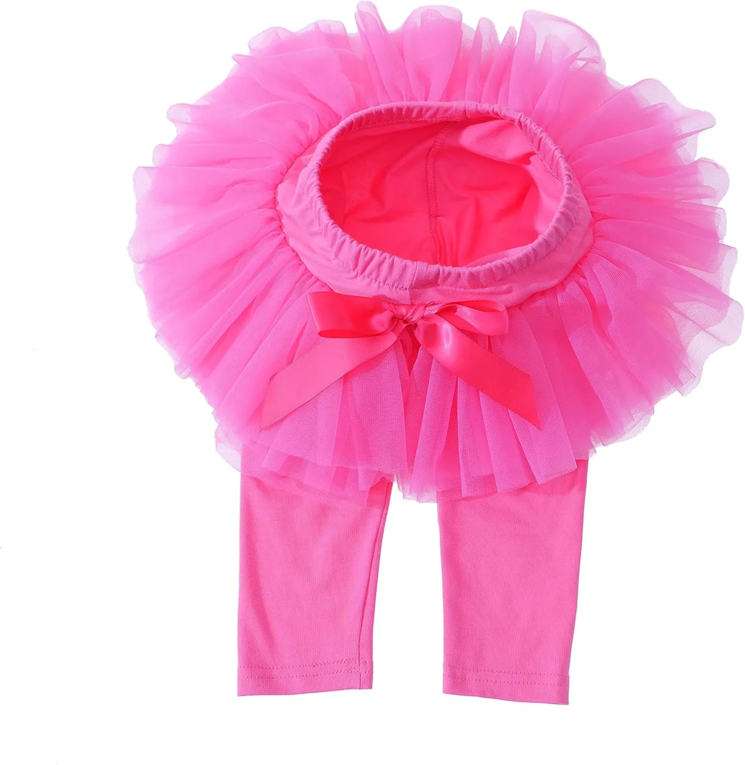 Ashken Baby Toddler Girls' Tutu Leggings Tulle Ruffle Skirted Pants Footless Tights (3 Months-5T)