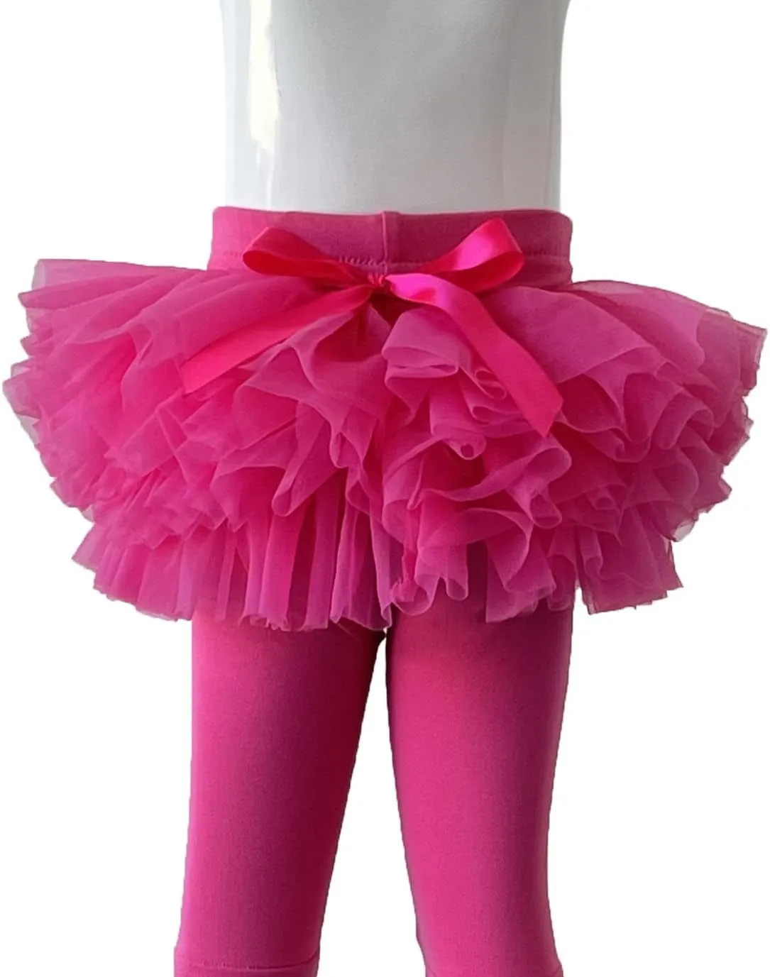 Ashken Baby Toddler Girls' Tutu Leggings Tulle Ruffle Skirted Pants Footless Tights (3 Months-5T)