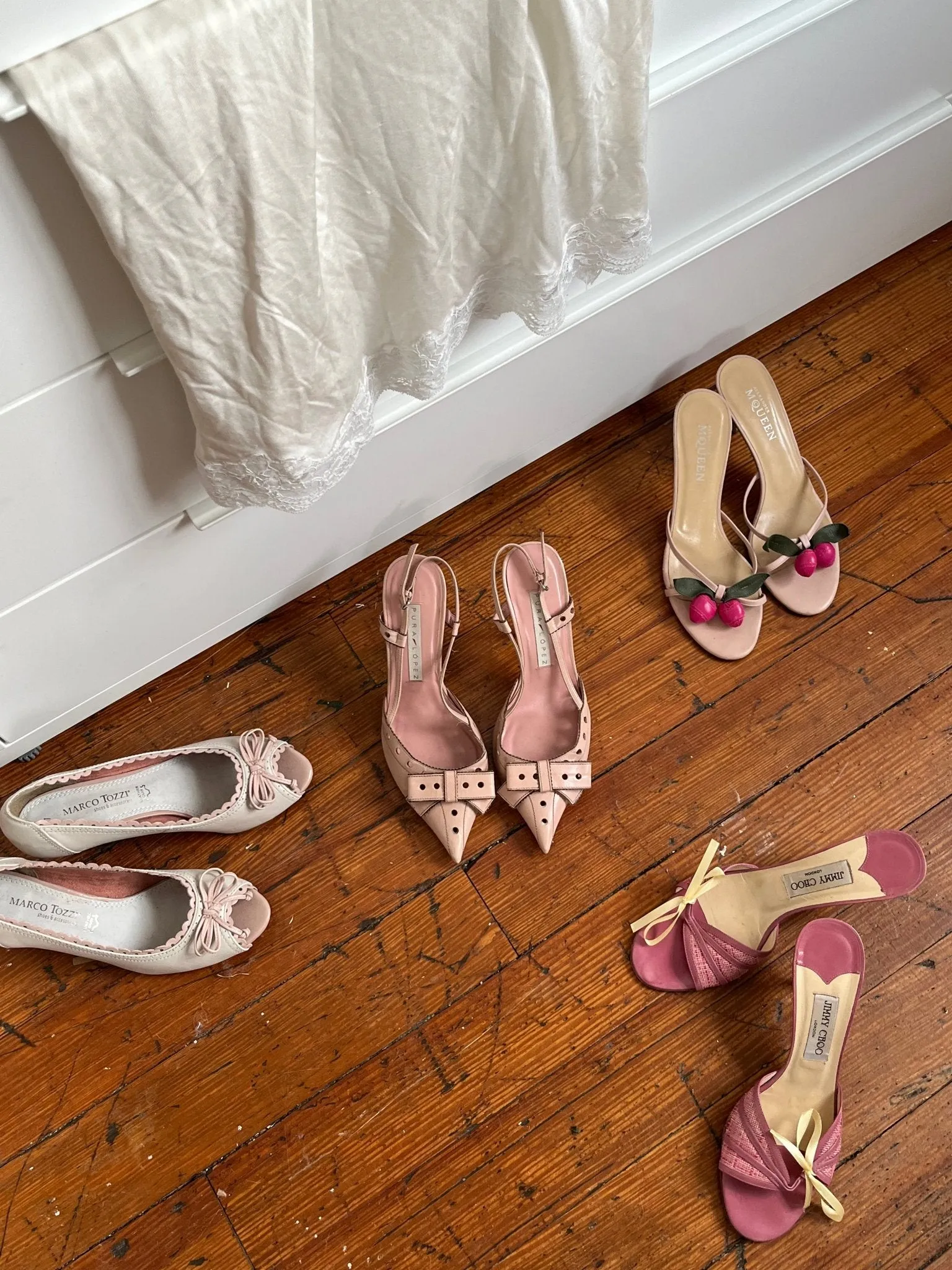 Baby Pink Pointed Toe Slingback Heels