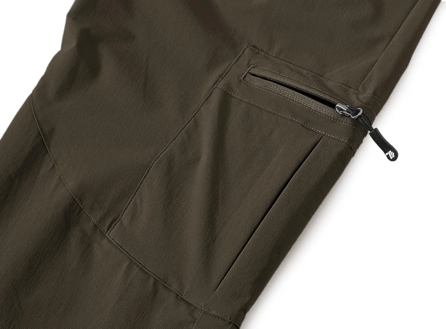 BASUDAM Men's Cargo Hiking Pants Quick Dry Lightweight Stretch Water Resistant Summer Outdoor Work Travel with Pockets