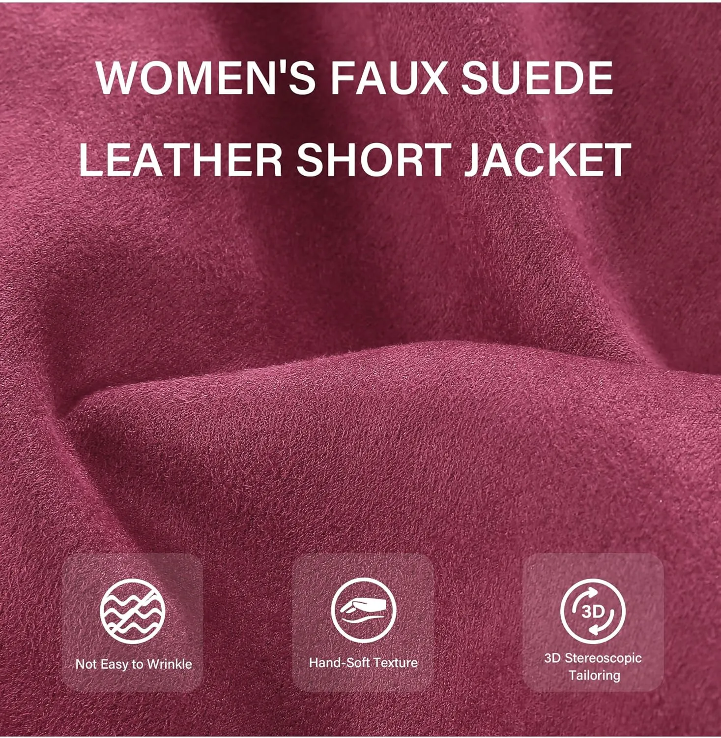 Bellivera Women Faux Leather Suede Jacket Moto Biker Coat Sherpa-Lined Overcoat with Removable Belt