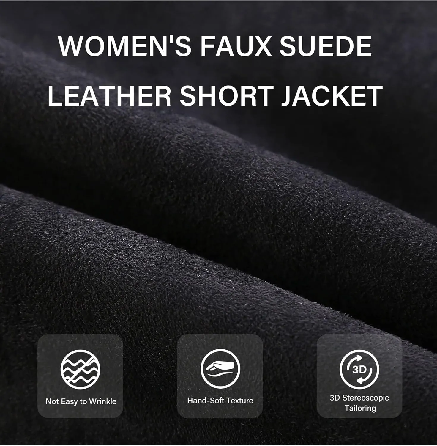 Bellivera Women Faux Leather Suede Jacket Moto Biker Coat Sherpa-Lined Overcoat with Removable Belt