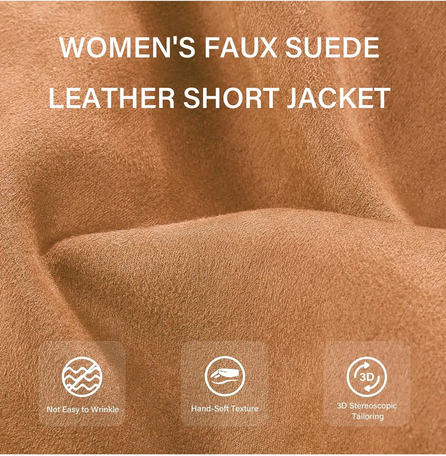 Bellivera Women Faux Leather Suede Jacket Moto Biker Coat Sherpa-Lined Overcoat with Removable Belt