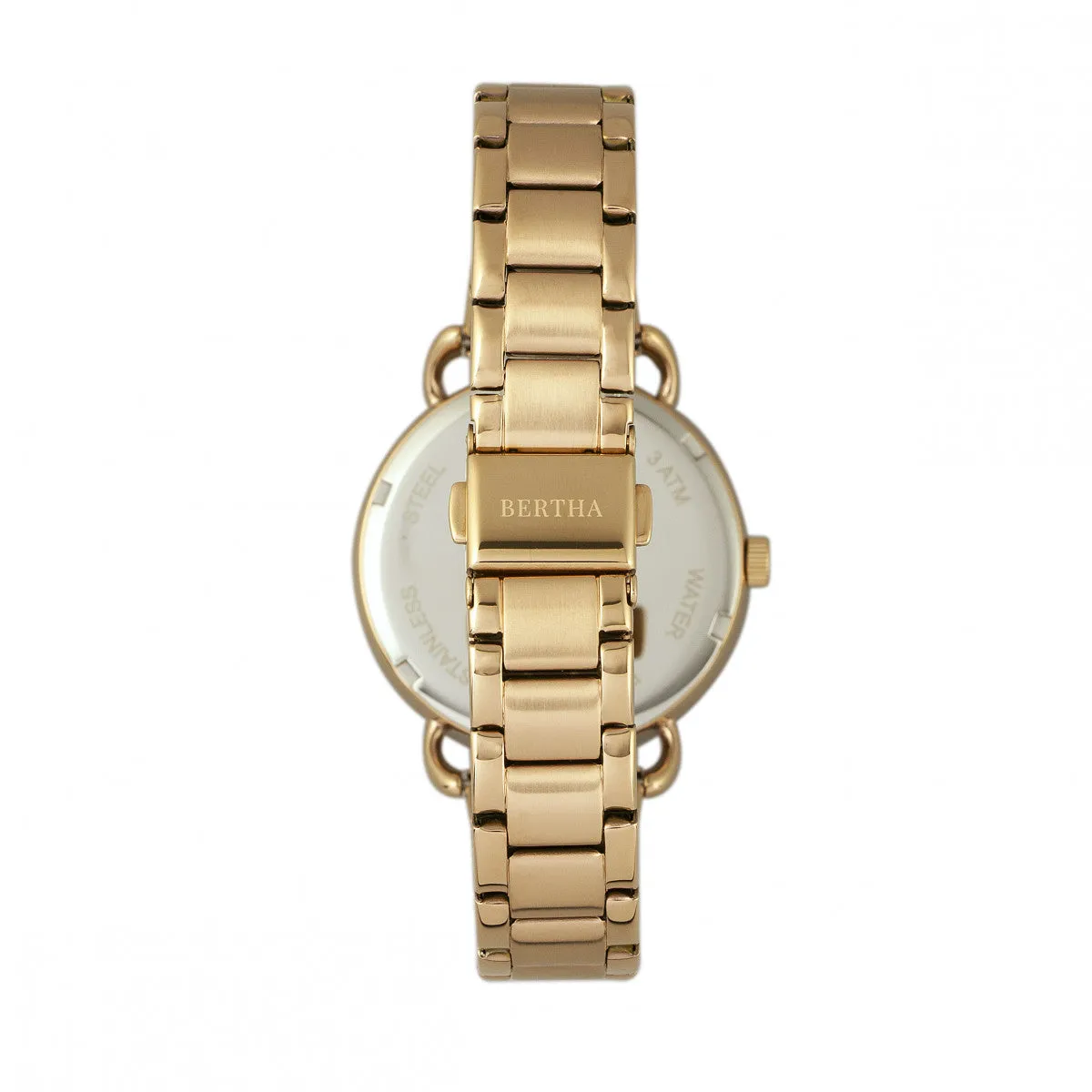 Bertha Gwen Bracelet Watch w/Day/Date - Gold