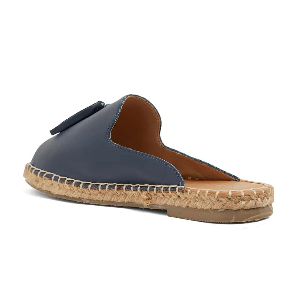 Blink Espadrille in Navy Leather