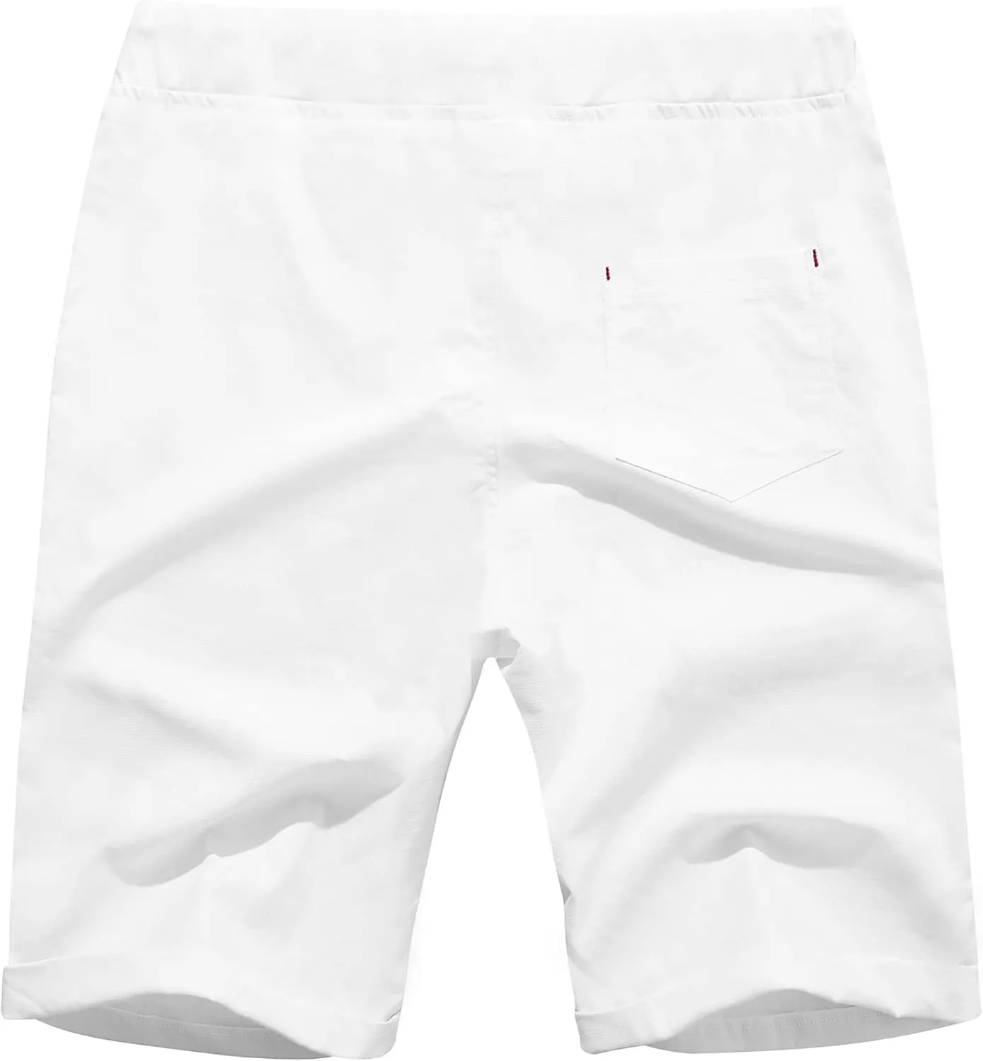 Boisouey Men's Linen Casual Classic Fit Short Summer Beach Shorts