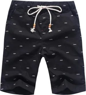 Boisouey Men's Linen Casual Classic Fit Short Summer Beach Shorts