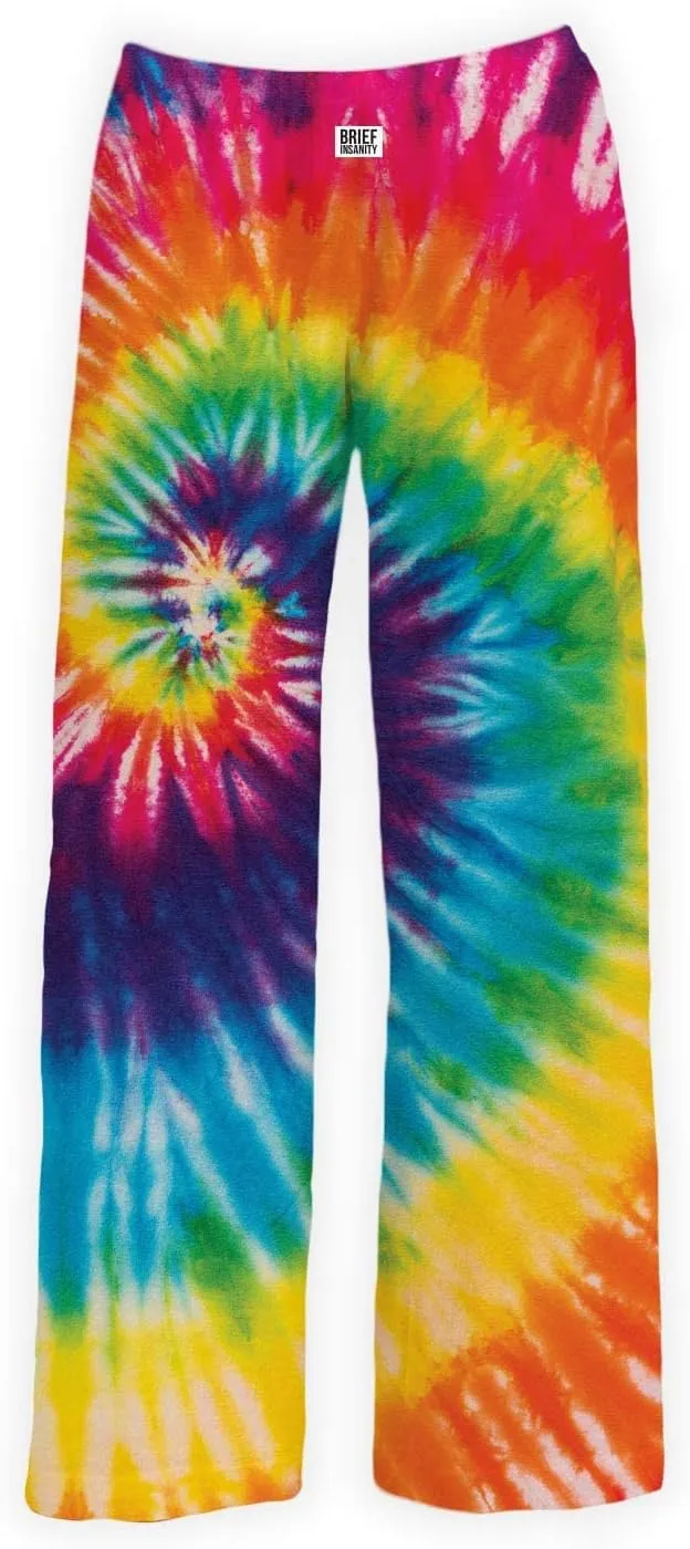 BRIEF INSANITY Tie Dye Lounge Pajama Pants - Comfy Lightweight Pajama Bottoms with Pockets - Ultra Soft Pjs for Men & Women