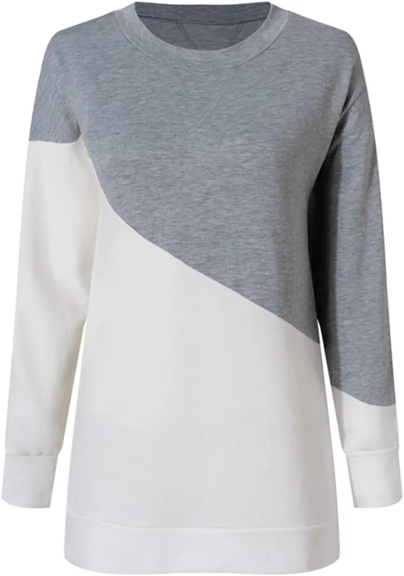 Bunanphy Womens Long Sleeve Crew Neck Oversized Loose Casual Hoodies Pullover Sweatshirt