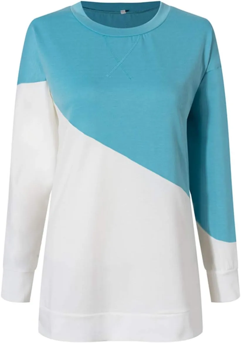Bunanphy Womens Long Sleeve Crew Neck Oversized Loose Casual Hoodies Pullover Sweatshirt