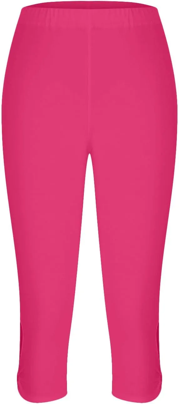 Capri Leggings for Women Tummy Control High Waisted Yoga Pants Non See Through Workout Athletic Running Leggings