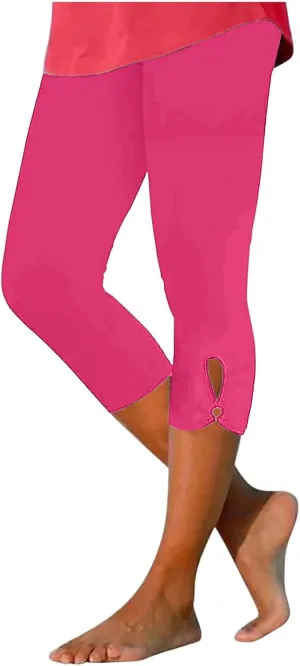Capri Leggings for Women Tummy Control High Waisted Yoga Pants Non See Through Workout Athletic Running Leggings