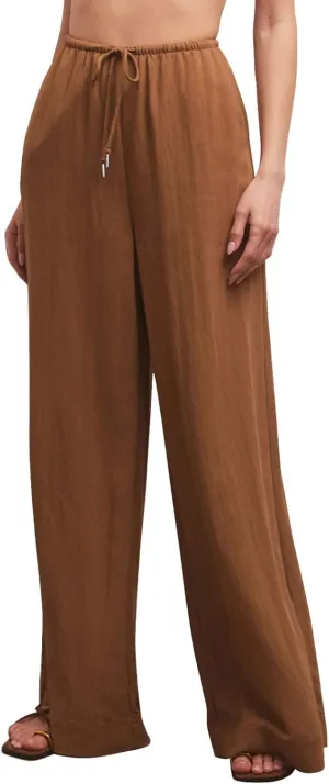 Casual Summer Linen Drawstring Long Pant for Women Lightweight High Waist Straight Wide Leg Solid Color Lounge Trousers