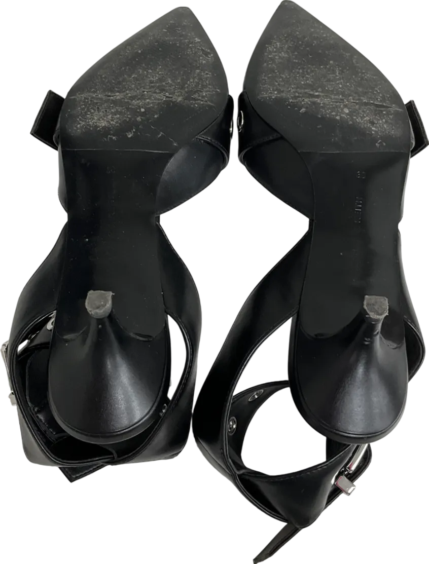 Charles & Keith Black Grommet-strap Kitten-heel Pumps UK 5 EU 38 