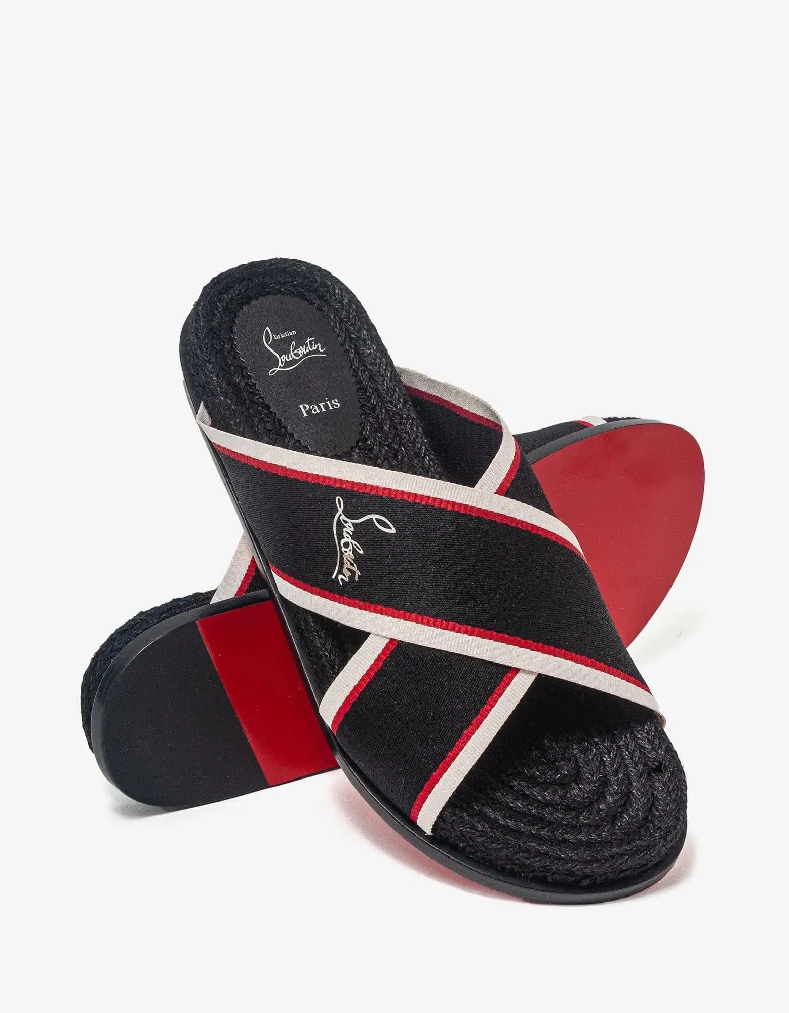 Christian Louboutin Hot Cross Black Sandals -