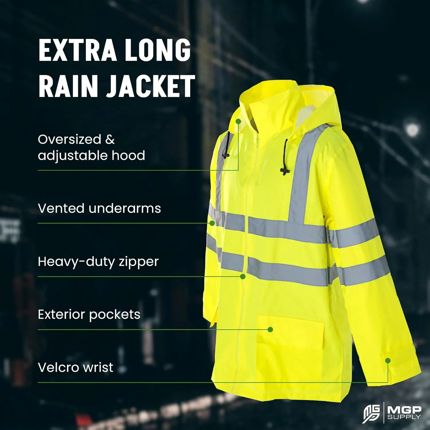 Class 3 Hi-Vis Rain Suit - Waterproof Rain Jacket & Pants