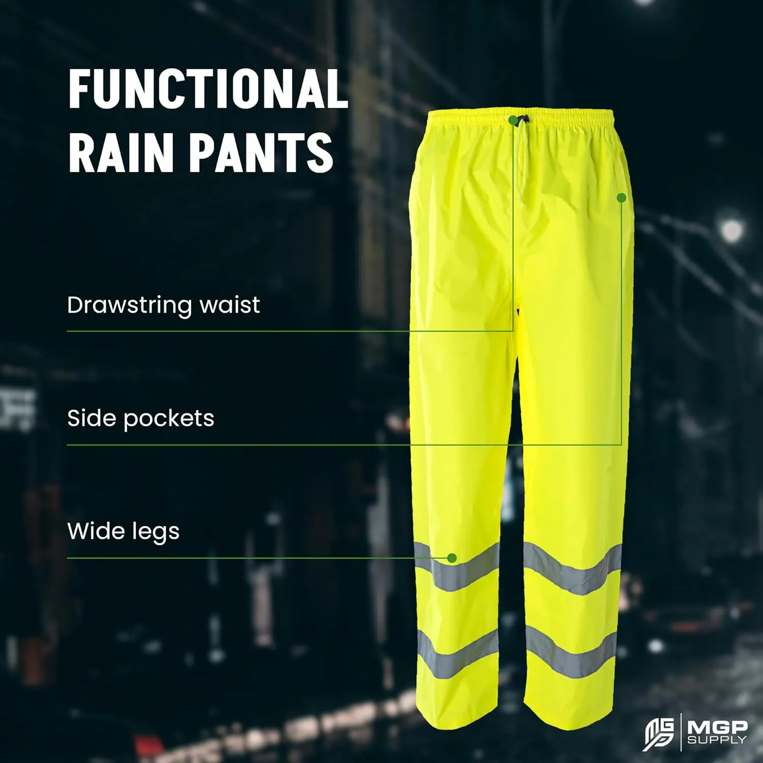 Class 3 Hi-Vis Rain Suit - Waterproof Rain Jacket & Pants