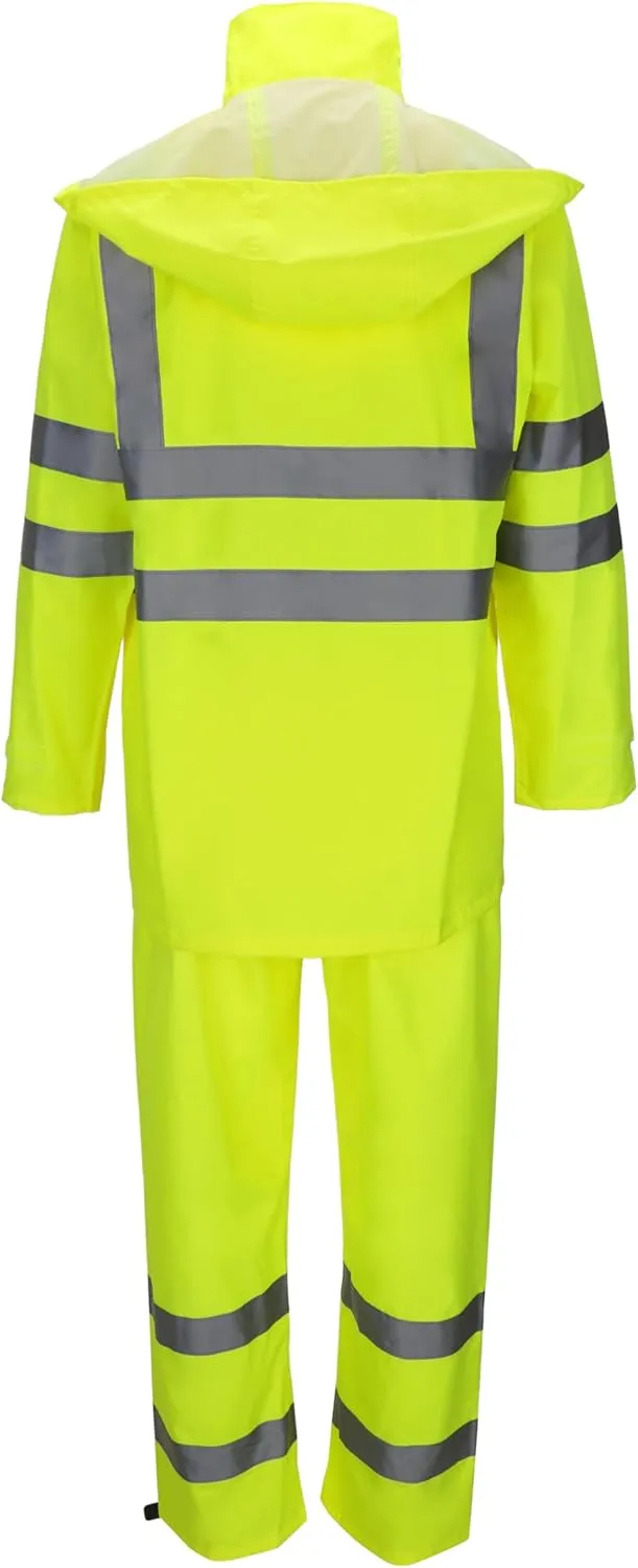 Class 3 Hi-Vis Rain Suit - Waterproof Rain Jacket & Pants