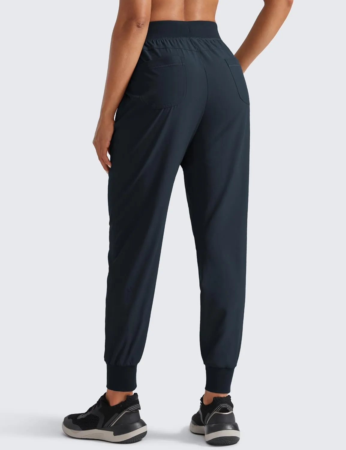 CRZ YOGA Women's Lightweight Workout Joggers 27.5" - Travel Casual Outdoor Running Athletic Track Hiking Pants with Pockets