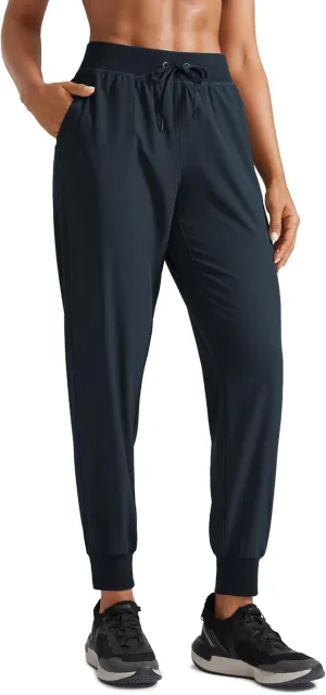 CRZ YOGA Women's Lightweight Workout Joggers 27.5" - Travel Casual Outdoor Running Athletic Track Hiking Pants with Pockets