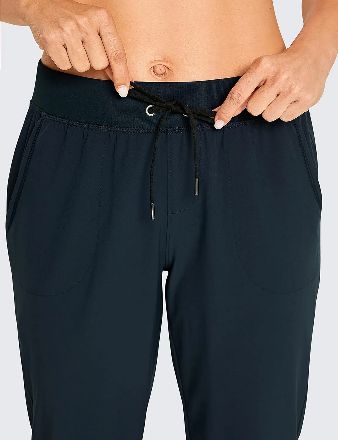 CRZ YOGA Women's Lightweight Workout Joggers 27.5" - Travel Casual Outdoor Running Athletic Track Hiking Pants with Pockets
