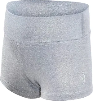 Dancina Gymnastics Shorts Athletic Dance Wear - Little Big Girls Classic and Metallic Sparkle