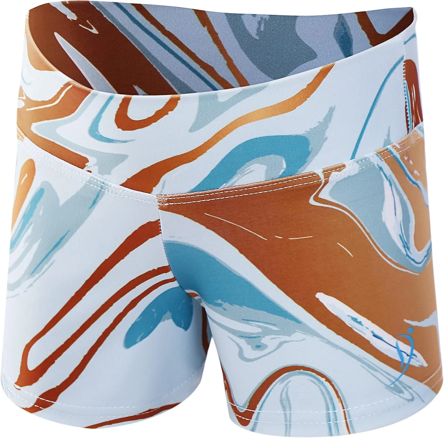 Dancina Gymnastics Shorts Athletic Dance Wear - Little Big Girls Classic and Metallic Sparkle