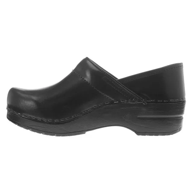 Dansko Professional Black Cabrio Clog Black Leather (Women's)