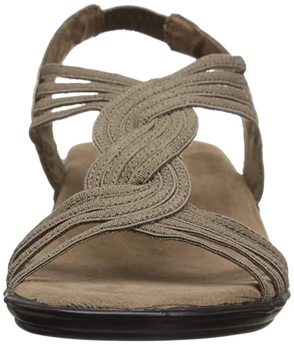 Easy Street Women's Natara Flat Sandal, Pewter (Women)