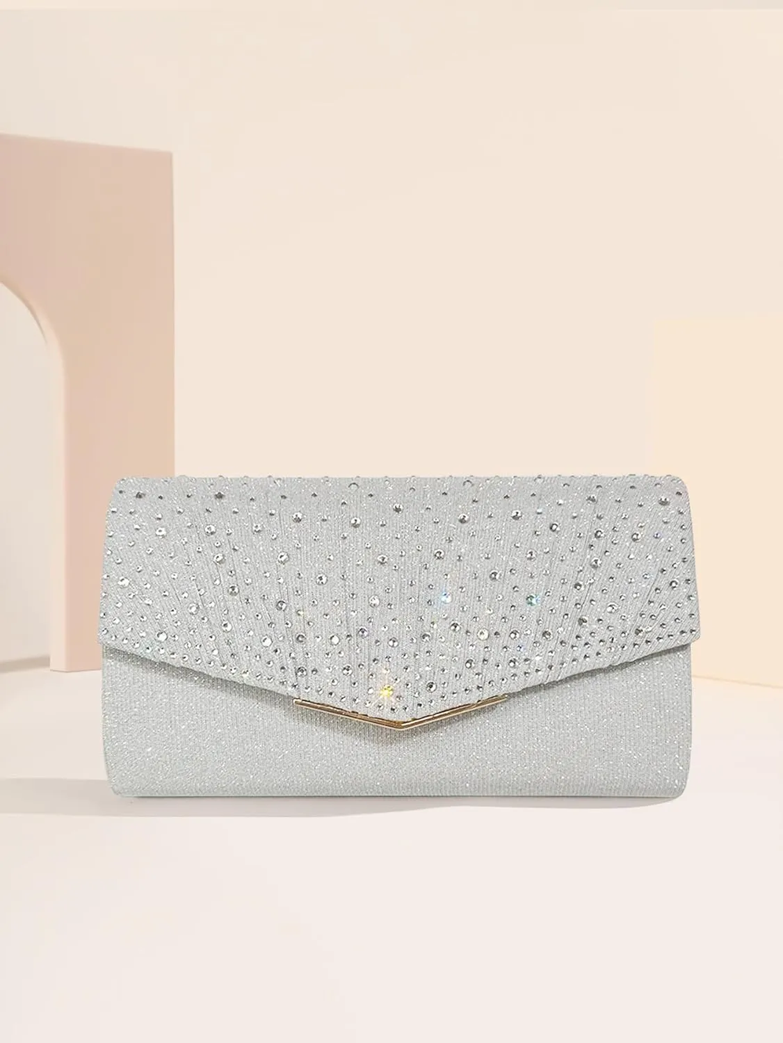 Fashion Evening Party Clutch Rhinestone Handbag Party Wedding Elegant Banquet Bag Large Capacity Shoulder Bag Crossbody Bag