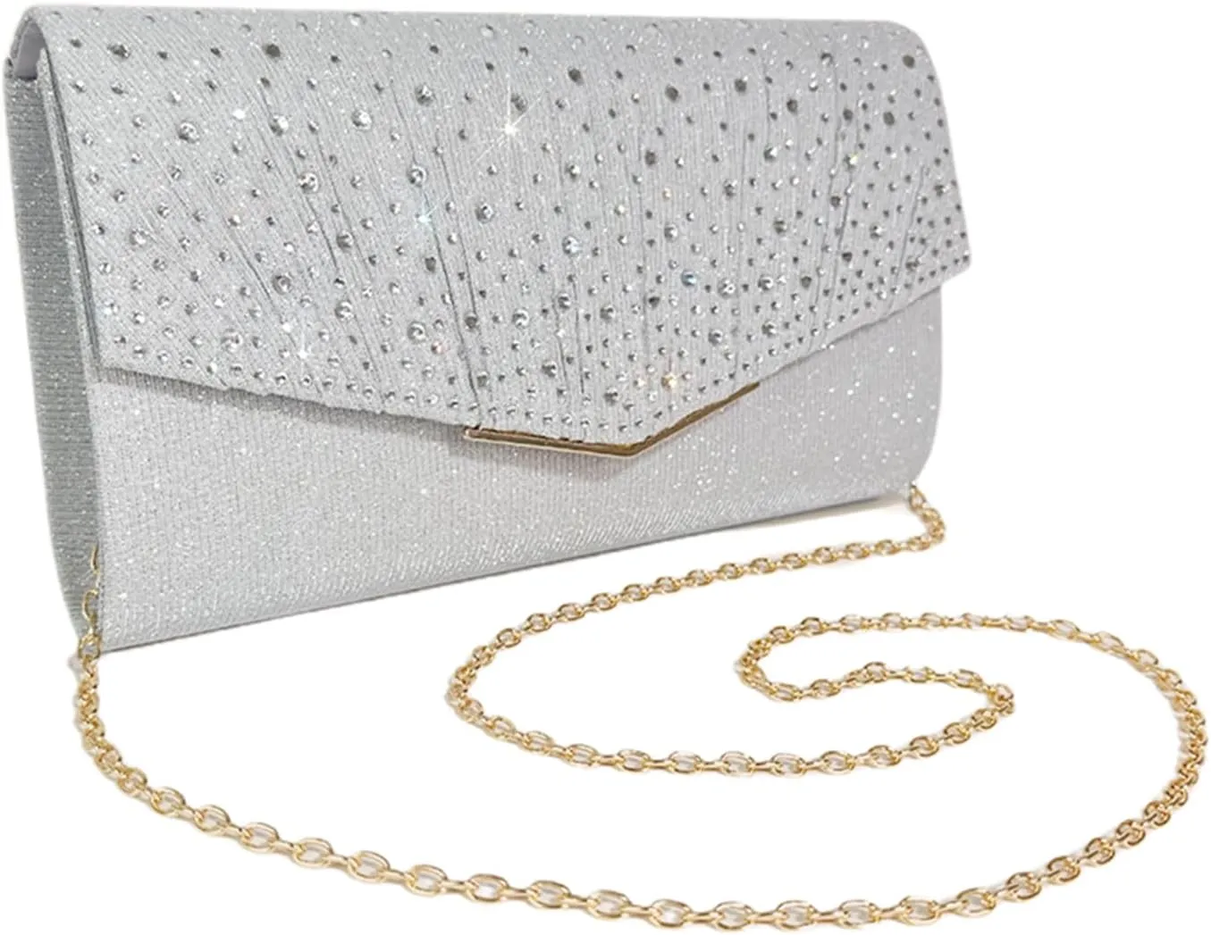 Fashion Evening Party Clutch Rhinestone Handbag Party Wedding Elegant Banquet Bag Large Capacity Shoulder Bag Crossbody Bag