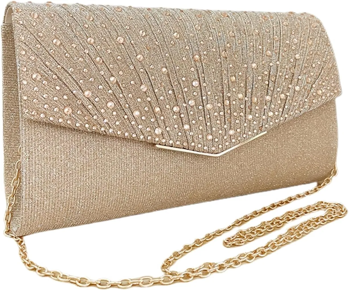Fashion Evening Party Clutch Rhinestone Handbag Party Wedding Elegant Banquet Bag Large Capacity Shoulder Bag Crossbody Bag