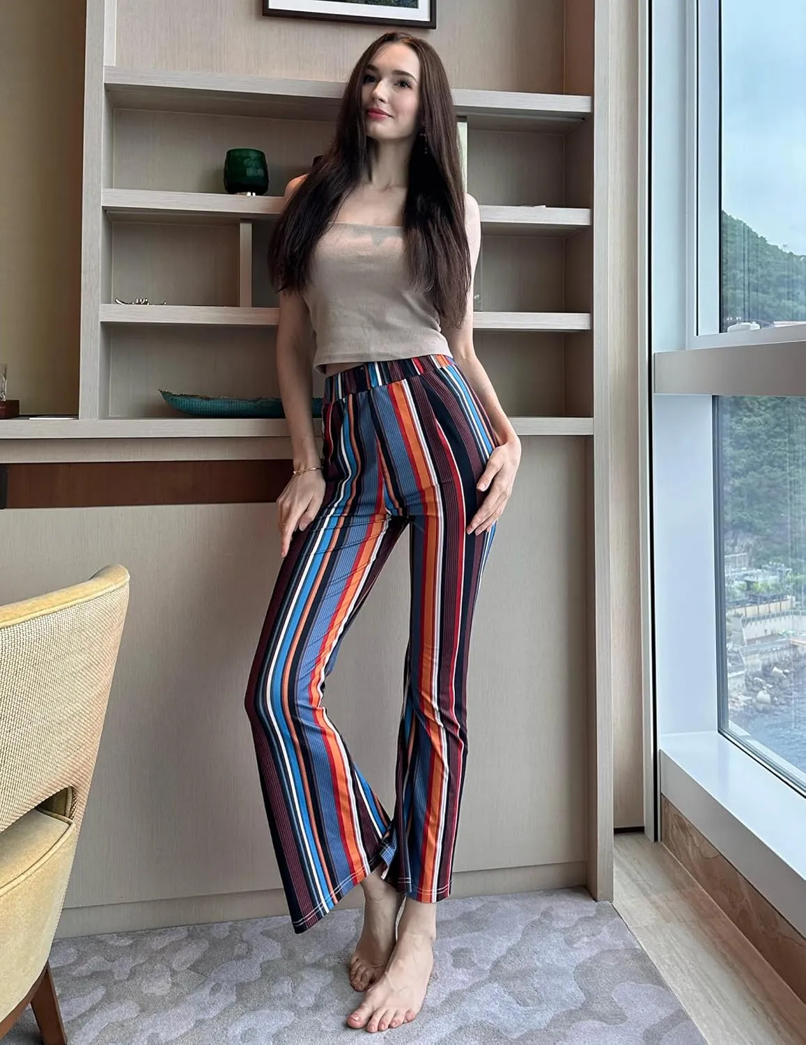 Flare Leggings for Women High Waist Wide Leg Pants Bell Bottom Jeans for Women