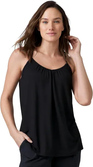 Free Country Women's Microtech Chill B Cool V-Neck Cami Top with Built-in Bra