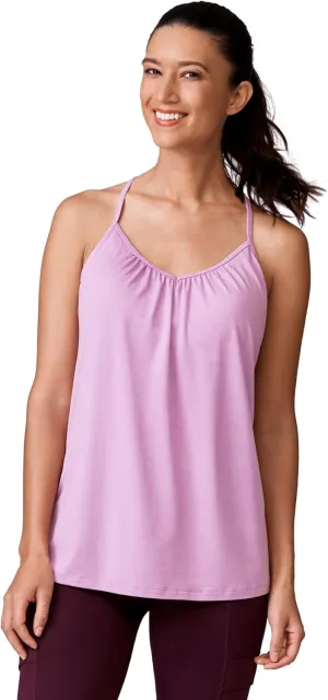 Free Country Women's Microtech Chill B Cool V-Neck Cami Top with Built-in Bra