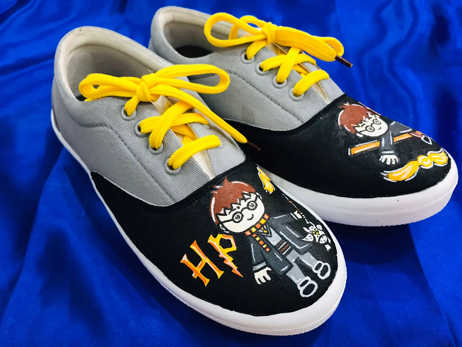 Funky N Trendy hand painted water resistant harry potter theme black casual shoes